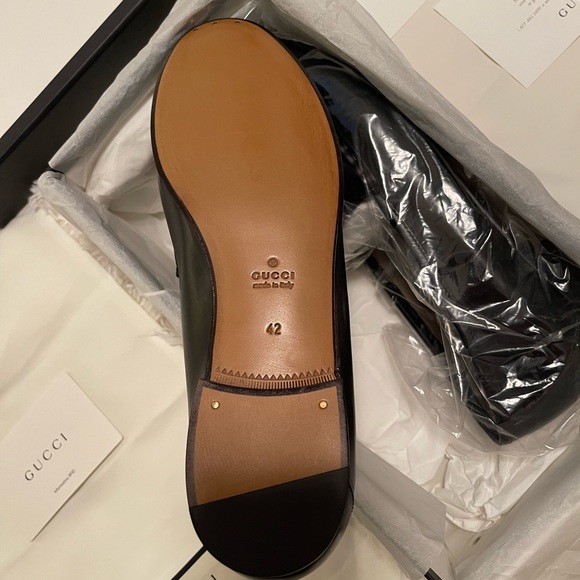 SOLD!!!!!!!!!!!!!!! GUCCI HORSEBIT LEATHER LOAFERS FLATS EURO 42 - Picture 4 of 6